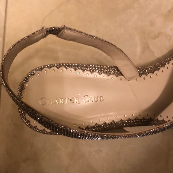 Gold Open Toe Heels - Picture 4 of 5